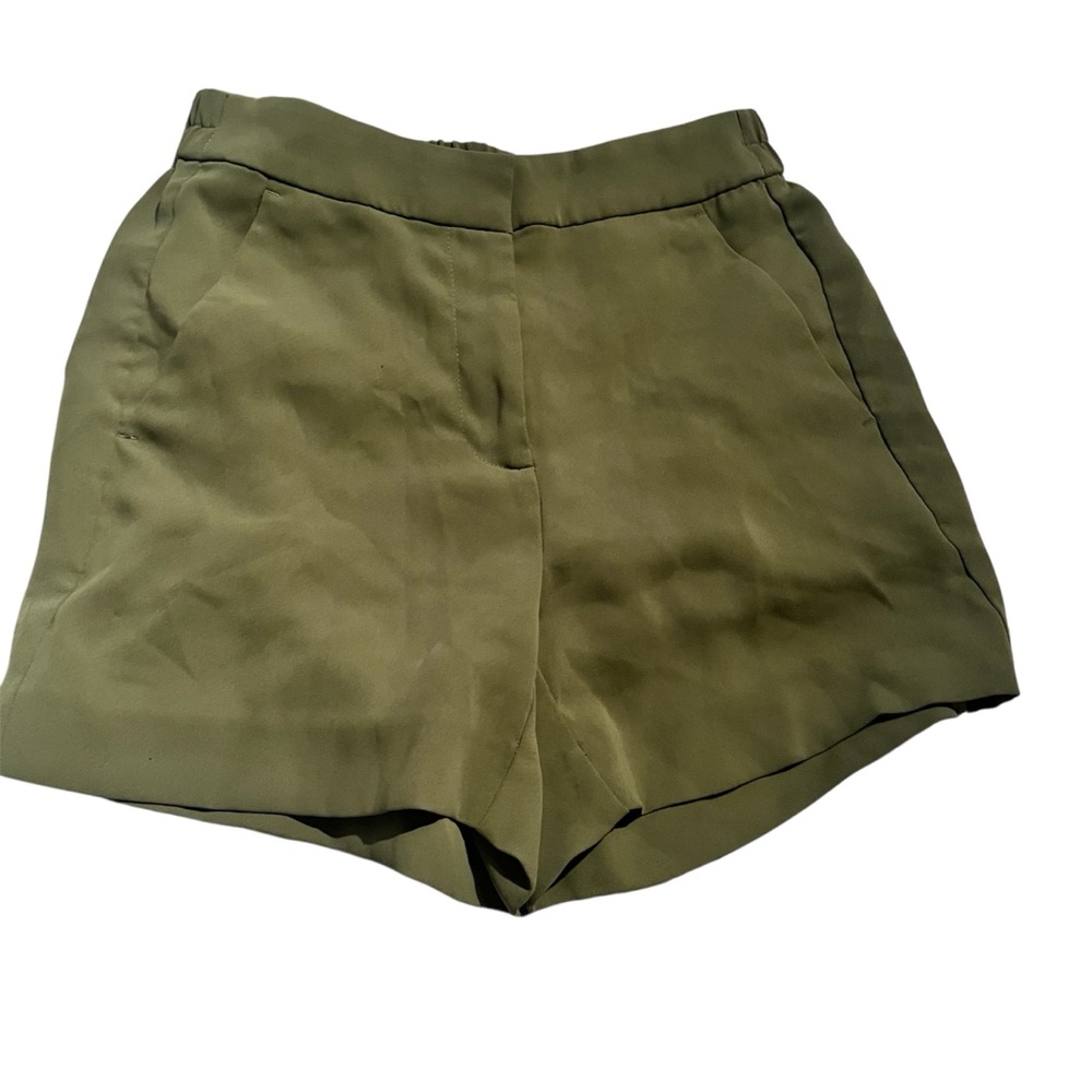 J. Crew High-Waist Olive Green Shorts